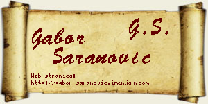 Gabor Šaranović vizit kartica